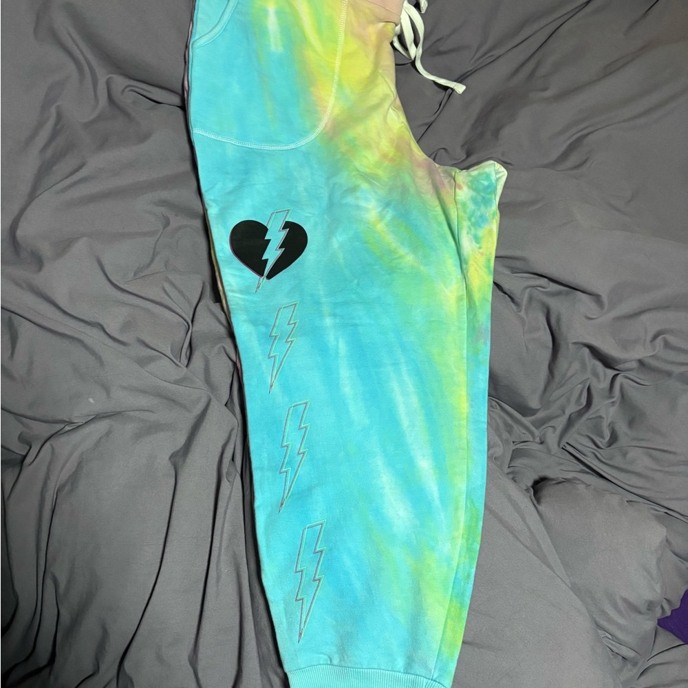 LoveSick Heart Breaker Classic Fit Jogger - Fleece Multi Tie-Dye Jogger NWT